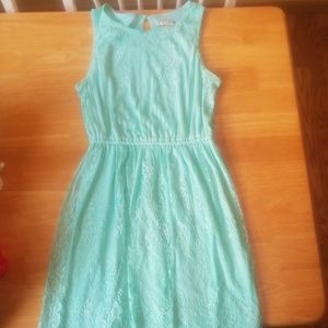 Mint green lace sundress